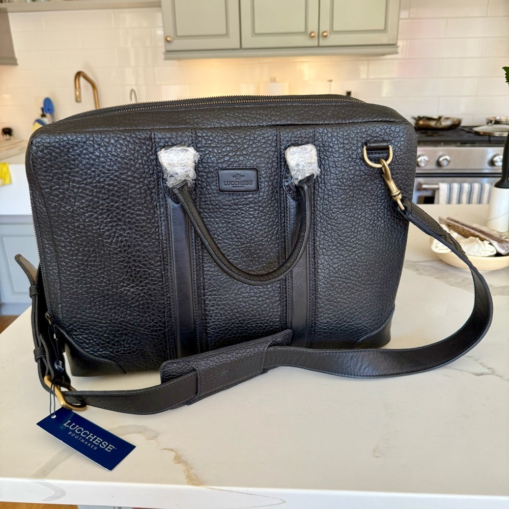 Lucchese Everyday Leather Briefcase black